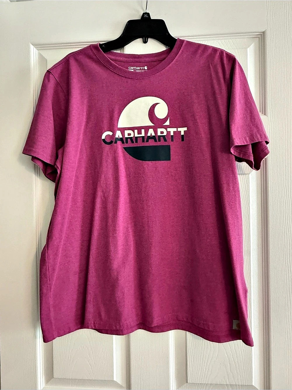 Carhartt Women's Loose Fit Heavyweight Graphic T-Shirt Pink XL Like New
